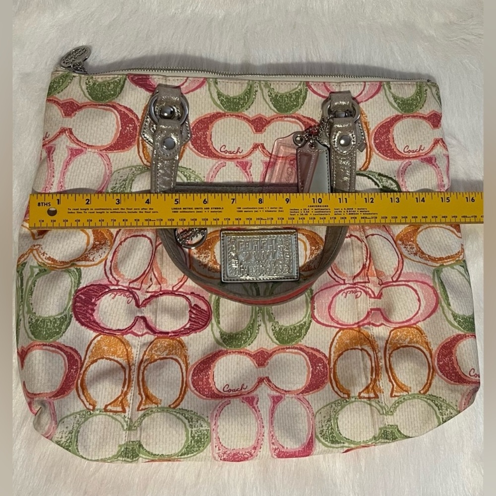 Rare Vintage Coach Poppy Multi Color Dream C Glam Bag and Wallet - Picture 11 of 14